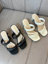 Vintage Double Strap Slid on Heels